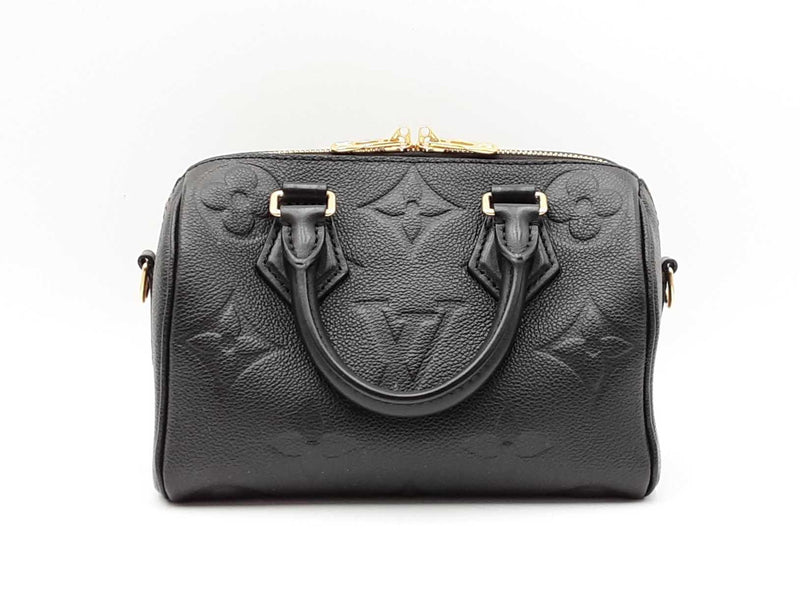 Louis Vuitton Speedy Bandoulière 20 In Black Monogram Empreinte Leather Fw0325ixzdu