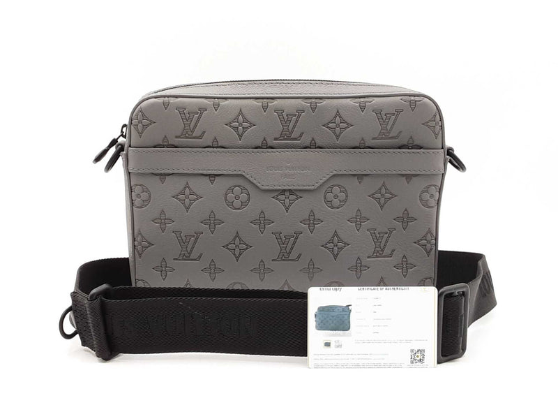 Louis Vuitton Trio Messenger Bag In Anthracite Grey Monogram Shadow Fw0825lozxdu