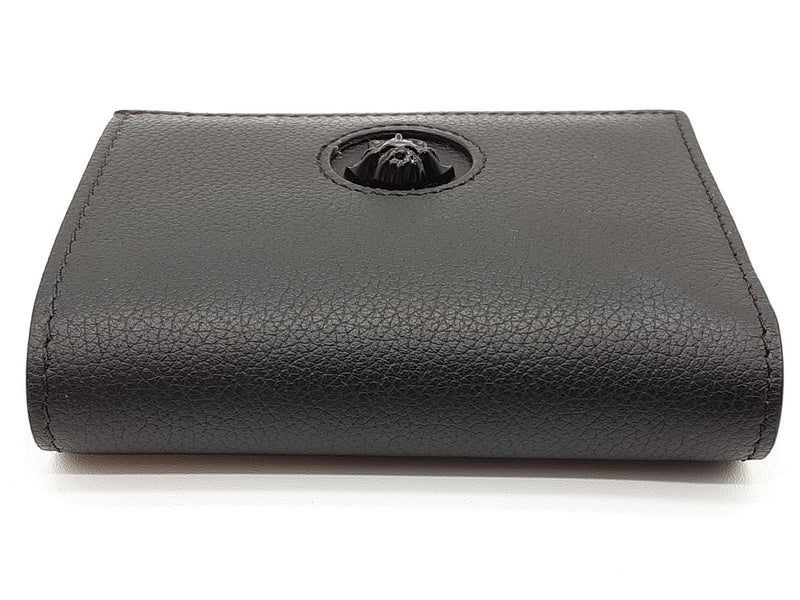 Versace Dpdi058 Black Lilac Purple Leather Bifold Wallet Do0925lxzde
