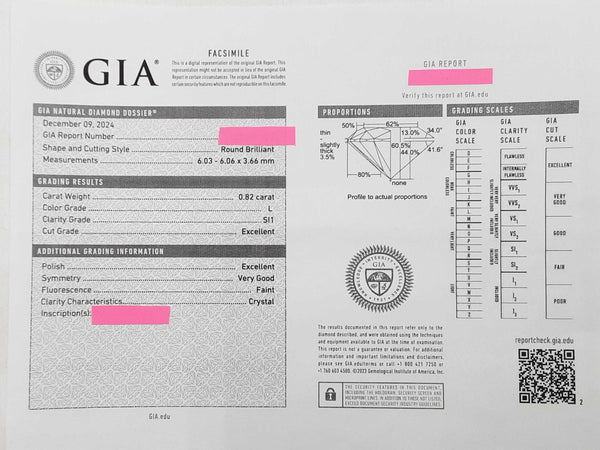 1.62 Cttw Diamond & 14k White Gold Stud Earrings & Gia Cert 1 Gram Fw0225lwrxdu