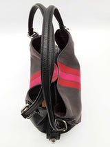Coach Edie 31 Gray Pink Stripe Horse Carriage Logo Shoulder Bag Do0725wxde
