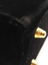 Fendi Push-lock Box Satchel In Black Velvet Fw0926cxzdu
