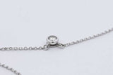 0.10ctw Diamond Necklace In 10k White Gold 2.2 Grams 18 Inch Eb0525llxdu