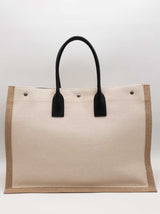 Yves Saint Laurent Rive Gauche Linen Canvas Tote Bag Eb0526eixsa