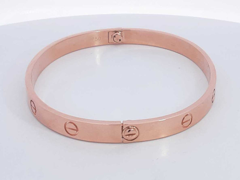 18k Rose Gold 36 Grams Bangle Bracelet 7 In Aa0725lexzsa