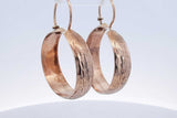 10k Rose Gold Etched Hoop Earrings 4.1 Grams Eb0824crsa