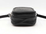 Gucci Tennis Mini Double Zip Messenger Bag In Embossed Black Leather Fw1125wrzdu