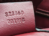 Gucci 323660 Burgandy Red Alligator Leather Bamboo Shopper Tote Do0225wpxzde