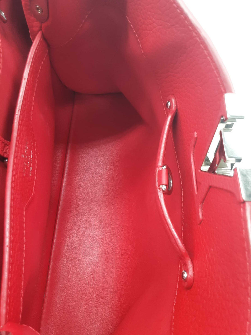 Louis Vuitton Capucines Rubis Red Leather Handbag Do0824lexzde