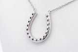 1.12ctw Lab Grown Diamond Horseshoe Pendant Necklace 925 4.7 Grams Eb0625llwdu