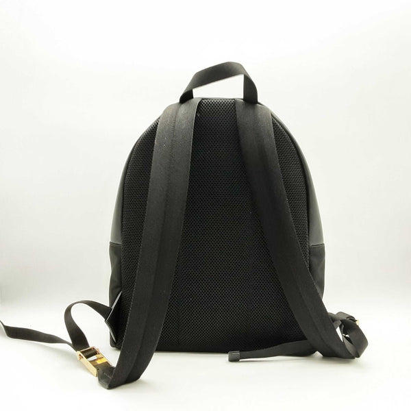 Fendi Large Monster Black Polished Calfskin Canvas Backpack Lh0224irxde