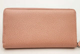 Gucci Gg Pebbled Pink Leather Zip Around Wallet Eb0225oxzsa