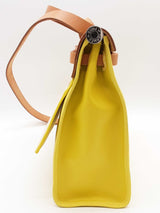Hermes Herbag 31 Lime Yellow Coated Canvas Crossbody Bag Do1025lsxzde