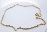 10k Yellow Gold Rope Chain Necklace 7.3 Grams 22 Inch Eb07wrxde