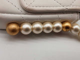 Chanel White Mini Flap Bag With Pearl Strap Sd0326erzde