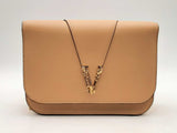 Versace Virtus Beige Leather Shoulder Bag Sd0525wlrsa