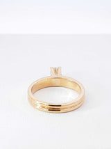 0.29 Ctw Diamond & 18k Yellow Gold Solitaire Engagement Ring 4.8 Grams Size 6.25 Fw0726izxdu