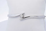 0.33ctw Diamond Hinged Bangle Bracelet In 14k White Gold 13.9 Grams Eb0926llrxde