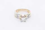 1.04ctw Princess Cut Diamond Ring In 14k Yellow Gold 6.5g Size 7.5 Eb1225loxzsa