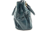 Prada Vitello Teal Leather Tote Bag Eb0526iixde