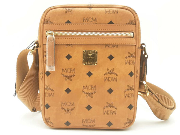 Mcm Logo Letter Shoulder Bag Beige Aa0825lrzsa