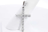 0.46ctw Diamond Cross Pendant In 18k White Gold 4.7 Grams Eb0125orxsa