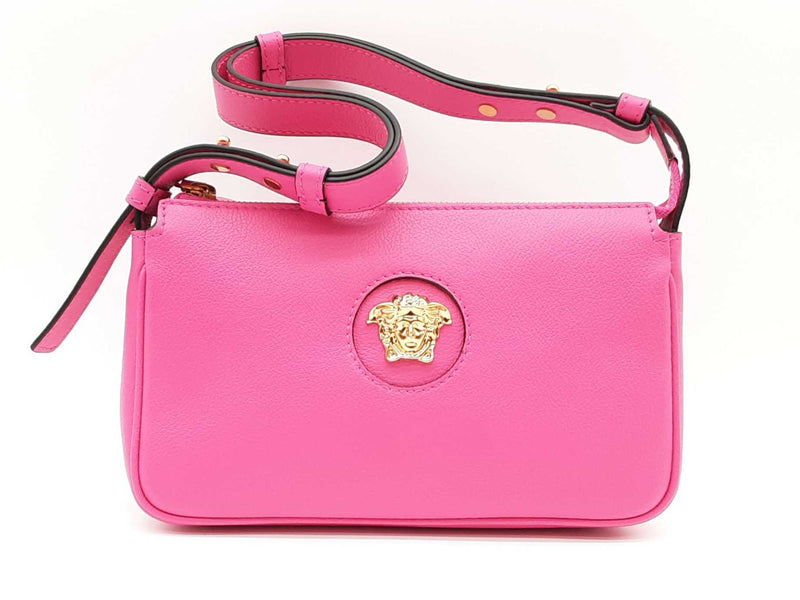 Versace La Medusa Fuchsia Leather Shoulder Bag Sd1025wzxde