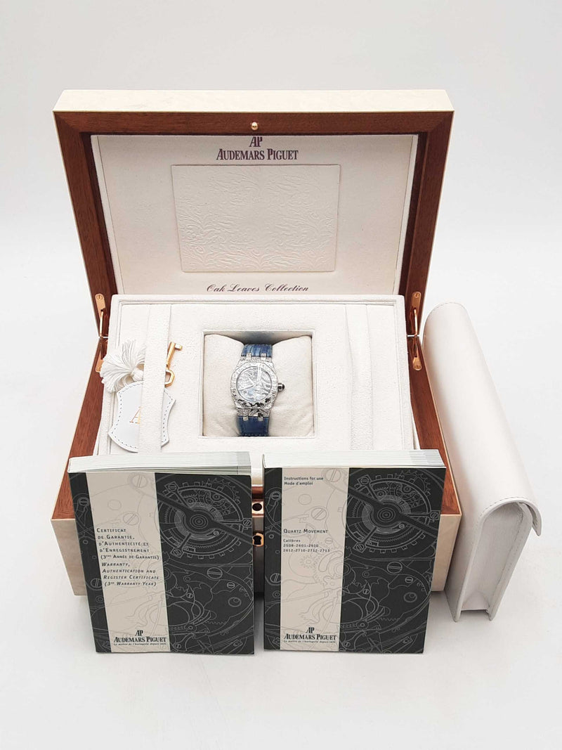 Audemars Piguet Royal Oak 18k White Gold Quartz Diamond Watch Sd0125oerzxsa