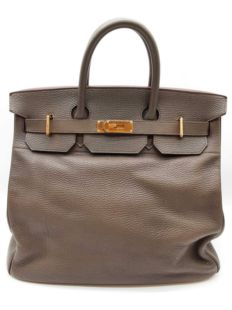 Hermes Birkin Hac 40 Gris Etain Gray Togo Gold Hardware Duffle Bag Do0925llxzxde