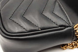 Gucci Matelasse Chevron Quilted Leather Marmont Mini Shoulder Bag Eb0624wrxsa