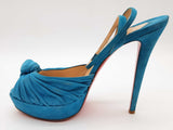 Christian Louboutin Greissimo Teal Blue Suede Pump Heels Size Eu 40.5 Do0826crde