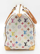 Louis Vuitton X Takashi Murakami Keepall 45 In White Multicolor Monogram Coated Canvas Fw0726lcrxdu