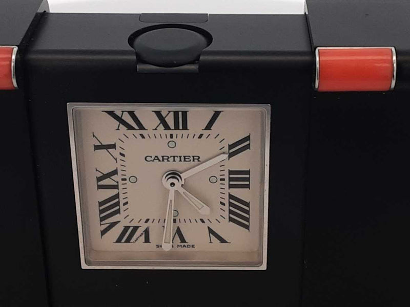 Cartier Turn Of The Century Quartz Travel Alarm Clock Eb0224rxzsa