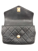 Chanel Envelope Flap Waist Bag In Diamond-quilted Black Leather Fw0825lpzxdu