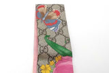 Gucci Gg Monogram Flora Silk Ribbon Scarf Eb0926lxzsa