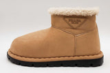Prada Shearling Ecru Ankle Boots Size 38 Eb1225loxzde