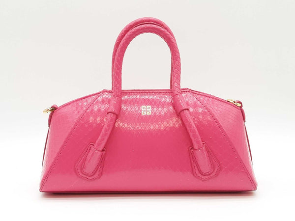Givenchy Pink Snake Skin Mini Antigona Handbag Sd0825rzxde