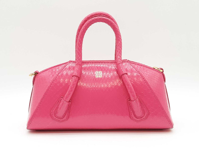 Givenchy Pink Snake Skin Mini Antigona Handbag Sd0825rzxde