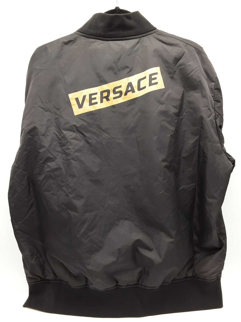 Gianni Versace Black Nylon Bomber Jacket Size Italian 54 Do1025orxde