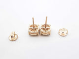 0.32 Cttw Diamond & 10k Yellow Gold Cluster Stud Earrings 2.6 Grams Fw0926lwzdu