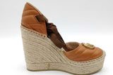 Gucci Gg Marmont Ankle Tie Wedge Espadrilles Size 35.5 Eb0926lrxsa
