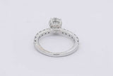 1.34cttw Diamond Ring In 14k White Gold 2.9 Grams Size 4.75 Eb0525loxzsa