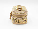Prada Small Crystal-embellished Jewelry Case In Gold Satin Fw0726pzxdu