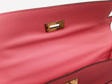 Hermes Kelly Pochette Rose Azalee Pink Swift Gold Hardware Clutch Do1025lwrxzxde