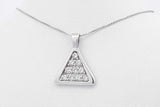 0.3cttw Diamond 14k White Gold Triangle Pendant Necklace 2.9g 21 In Eb0726olrsa