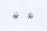 3.18ctw Lab Grown Round Diamond Stud Earrings In 14k White Gold 2g Eb1224rxzdu