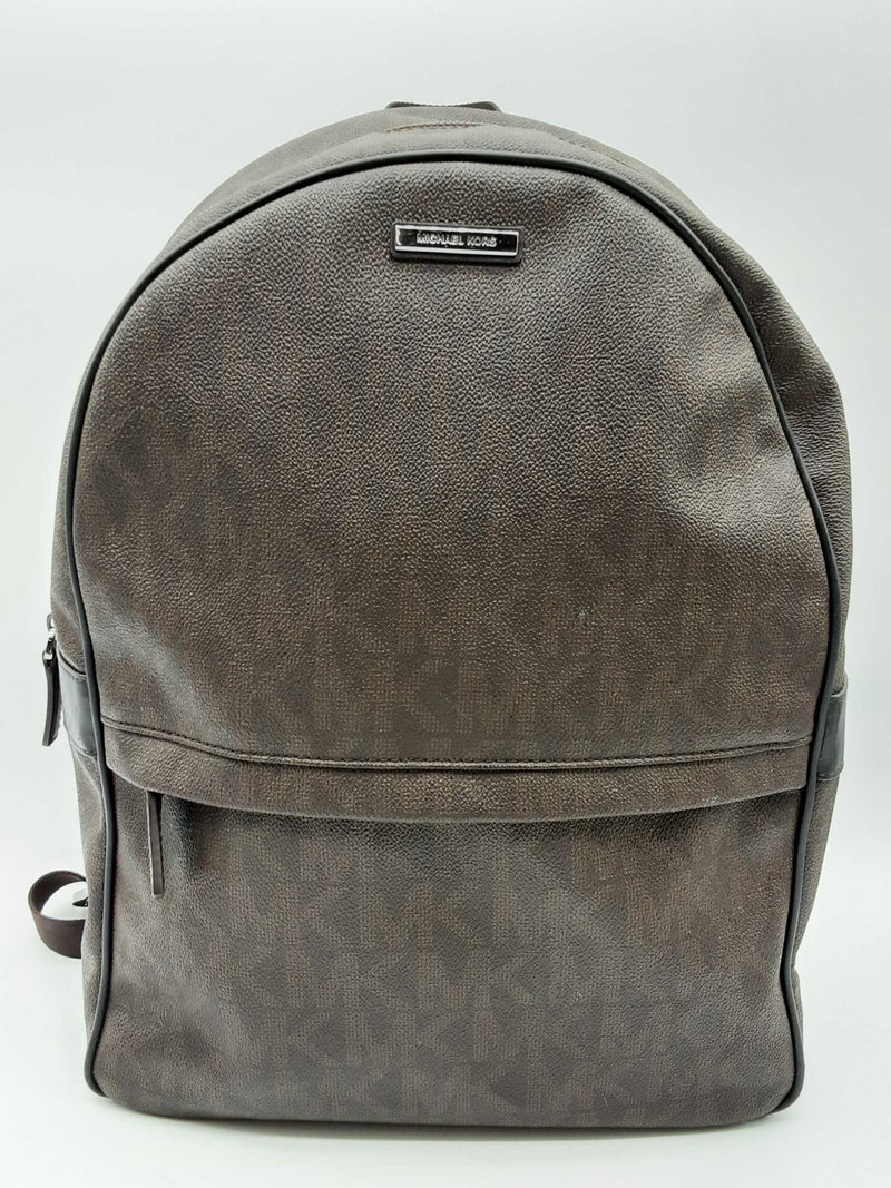 Michael Kors Jet Set Brown Signature Coated Canvas Backpack Do1124rxde