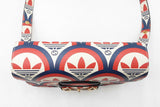 Gucci X Adidas Horsebit 1955 Handbag In Shanghai Trefoil Leather Fw01025izxdu