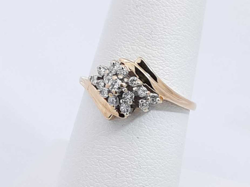 Diamond Ring In 14k Yellow Gold 2.9 Grams Size 6.25 Eb1024crsa