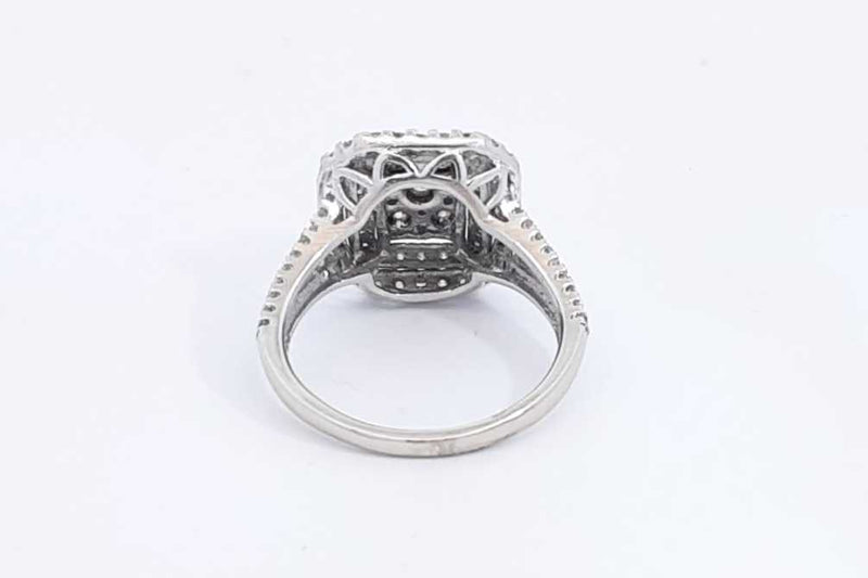 1.25ctw Diamond Ring In 10k White Gold 4.7 Grams Size 7 Eb0225oirsa